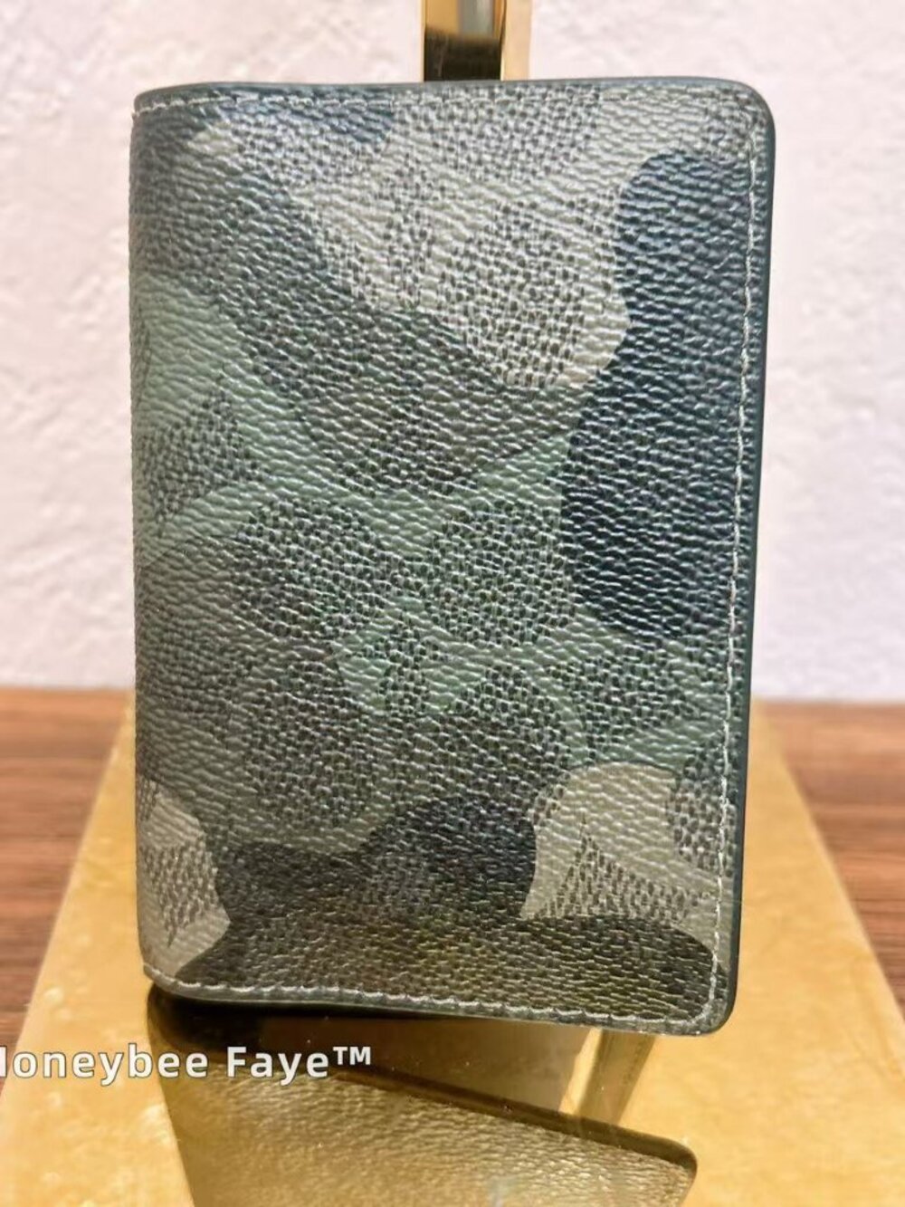 NWT Coach Id Wallet In Signature Camo Print CW216